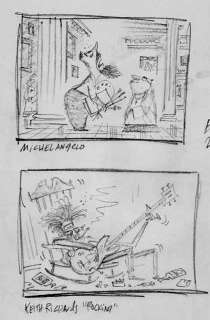 Bob Staake | Washington Post - Michelangelo/Richards ($60.00) | Comic Art Collective