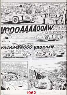 Graton | Michel Vaillant - Le 13 est au départ Encre de Chine pour la planche | Millon