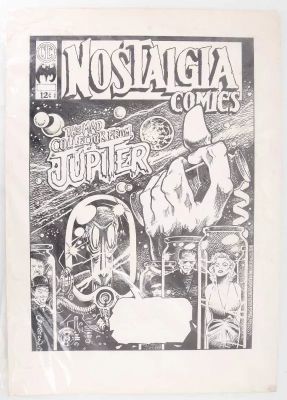 Lot 208 - NOSTALGIA COMICS, "THE MAD COLLECTOR FROM JUPITER", ORIGINAL COVER ARTWORK CIRCA 1970s | McTear’s