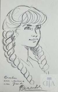 Craenhals/Chevalier ardent. Dessin dédicacé illustrant… | Dagoty