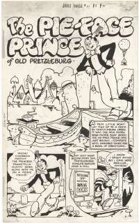 233: Carlson Pie-Face Prince 1944 original comic art | Russ Cochran