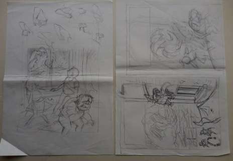 Suske en Wiske - originele schets coverontwerp - Het vervloekte venster - (2013) | Catawiki