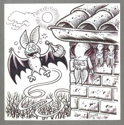 Massimo Bonfatti, No Sconto | Vignetta Agempa “pipistrello” | Avalon Comic Art