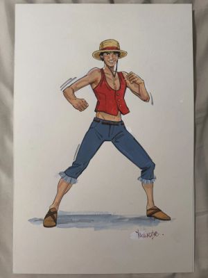 Luffy (Iñaki Godoy) from One Piece by Kagan McLeod | Raremarq (Buy It Now)