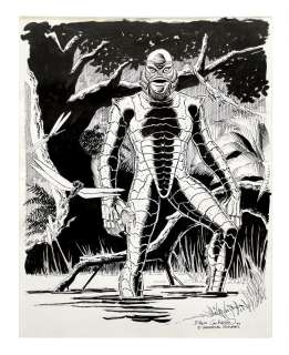 DAVE COCKRUM "CREATURE FROM THE BLACK LAGOON" ORIGINAL INK OVER GRAPHITE ON PAPER | misc / divers