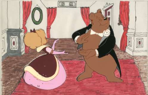 Marten Toonder (Studio’s) | Marten Toonder - Tom Poes & Heer Bommel - achtergrond met filmcell - (1981) | Catawiki