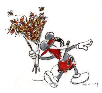 Mickey After Banksy - Original Sketch - Tony Fernandez - Art original | Catawiki