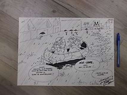 Turk - Dessin original (publié) - Léonard - (1986) | Catawiki