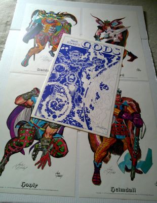 Jack Kirby’s Gods - Set of 4 Color Posters - 1972 with original envelope, SIGNED | eBay US