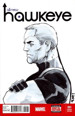 All-New Hawkeye #1 Clint Barton Sketch Cover by Tone Rodriguez