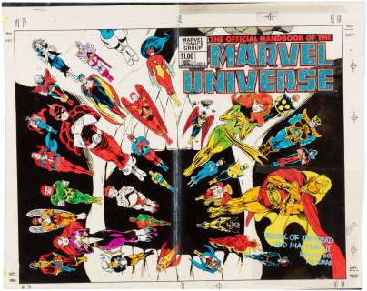 MARVEL UNIVERSE #14 HANDBOOK BOOK OF THE DEAD VOL. II FULL COVER COLOR GUIDE (ANDY YANCHUS COLORIST).