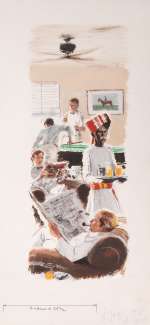 Albert Brenet (1903-2005) La... | Albert BRENET (1903-2005) La lecture au Club-House. Gouache... | Drouot Estimations