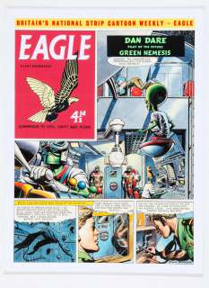 Dan Dare original artwork drawn and signed by Don Harley from Spaceship Away 7 (2005)