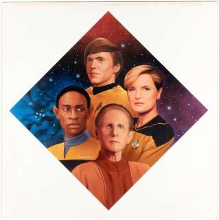 STARFLEET SECURITY STAR TREK ORIGINAL PAINTED ART BY TODD TREADWAY FOR HAMILTON COLLECTION. | Hake’s