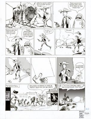 Blutch | Les Indomptés – Hommage à Lucky Luke – Planche originale 44 | 2DGalleries