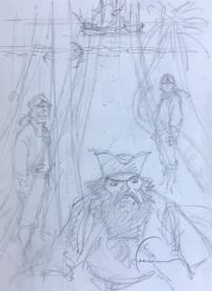 Hermann - Projet de couverture - Le Diable des 7 Mers : Première Partie  (2017) | Catawiki