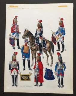 Funcken - Dessin original en couleur - France, Garde Impériale, Cuirassiers - (1982) | Catawiki