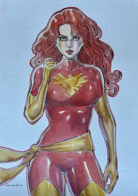 Marc Holanda | Phoenix Pin Up 9x12 | Raremarq (Buy It Now)