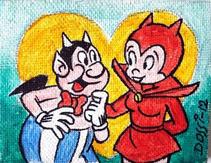 Geppo - Sandro Dossi - Olio su tela - Fiammetta (2012) | Catawiki