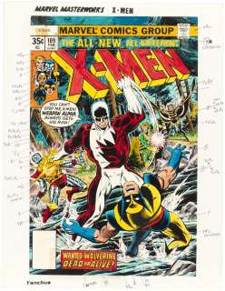 X-MEN #109 COMPLETE STORY AND COVER COLOR GUIDES (FIRST WEAPON ALPHA: ANDY YANCHUS COLORIST). | Hake’s