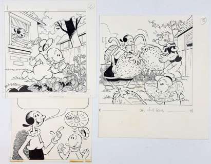 Braccio di Ferro (Popeye) - 3x illustrazioni originali | Catawiki
