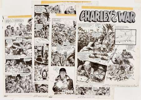 Lot 120 - Charleys War: 4 original artworks by Joe Colquhoun (signed to the…