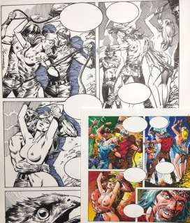 Romero, Enrique Badia - Originele pagina + inkleuring - Axa - El Origen (1988) | Catawiki