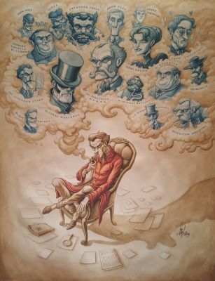 Benoît Dahan | 2019 - Dans la tête de Sherlock Holmes : Galerie des Méchants | 2DGalleries