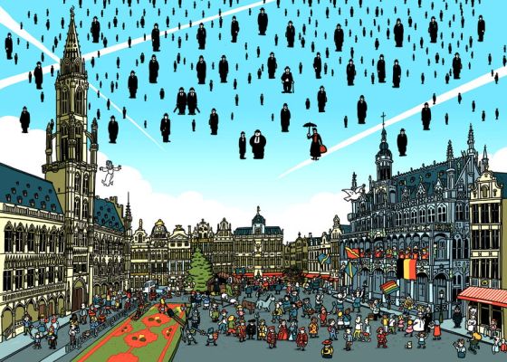 Pieter de Poortere | « Grand-Place de Bruxelles » – Pieter de Poortere – ( original +Art Print ) | 2DGalleries