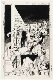 DETECTIVE COMICS #585 COMIC BOOK COVER ORIGINAL ART BY JERRY BINGHAM.