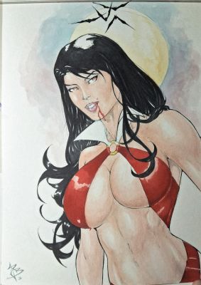 Jailton Rabelo | Vampirella 9x12 Original Art | Raremarq (Buy It Now)