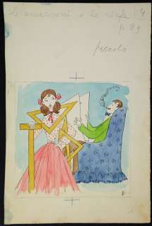 Carlo Manzoni - "Le amazzoni e le ninfe" Illustrazione Originale (Master Of Drawing) | Catawiki
