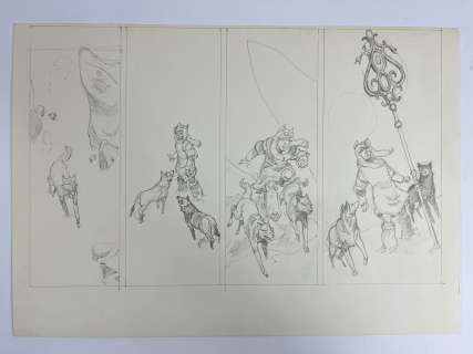 * Eric - Dessin... | * Eric - Dessin original : Ensemble de 4 grandes cases... | Tessier Sarrou