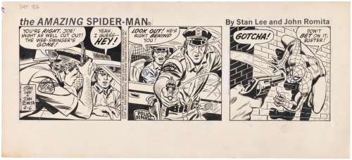 THE AMAZING SPIDER-MAN 1980 DAILY STRIP ORIGINAL ART BY JOHN ROMITA SR. | Hake’s