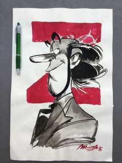 Munuera - Dessin original en couleur - Spirou et Fantasio - Zorglub | Catawiki