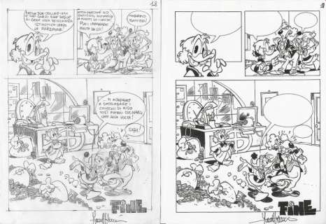 Zio Paperone II serie #10 - Lara Molinari - tavola originale preparatoria firmata + copia del definitivo - (2018) | Catawiki