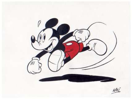 Xavi  (Xavier Vives Mateu) - Original drawing - Mickey running - EO - (2018) | Catawiki