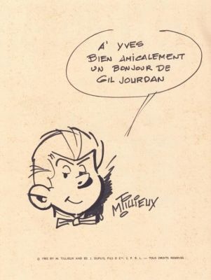 Tillieux. Dessin original dédicacé Gil Jourdan | BDEnchères