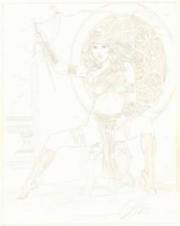 Greg Horn - Elektra Pencil Commission - Signed