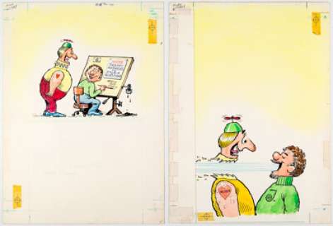 Al Jaffee | More MAD Snappy Answers to Stupid Questions Covers Original Art Group of 2 (EC Publ./Warner Books, 1990) | Heritage