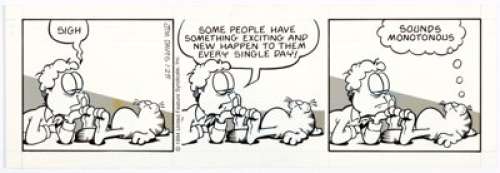 Jim Davis | Garfield Daily Comic Strip Original Art dated 1-25-94 (United Feature Syndicate, 1994).... | Heritage