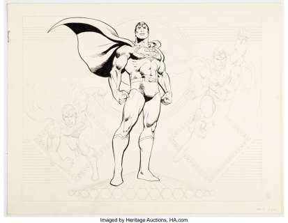 Jose Luis Garcia-Lopez - Superman Style Guide Illustration Original Art (1982). | Heritage