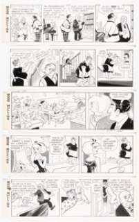 Ferd Johnson - Moon Mullins Daily Comic Strip Original Art Group of 100 (News Syndicate Co., 1969).... (Total: 100 Original Art)