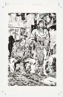 Keith Giffen And Claude St. Aubin | PunX #1 Cram and Aztlan Pin-Up Original Art (Acclaim/Valiant, 1995).... | Heritage