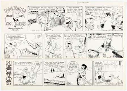 Formhals, Henry - Henry Formhals Freckles and His Friends and Hector Sunday Comic Strip Original Art 8-10-1969 (NEA, 196...