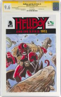 Unidentified artist - superhero sketches - Walt Flanagan Hellboy and the B.P.R.D. #1 Hero Initiative Sketch Cover Edition Original Art - Signature Series (Da...