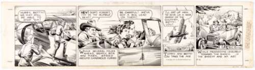 Forrest, Hal - Hal Forrest and Reynold Brown Tailspin Tommy Daily Comic Strip #2964 Original Art dated 11-6-37 (Bell Syndicate, 1...