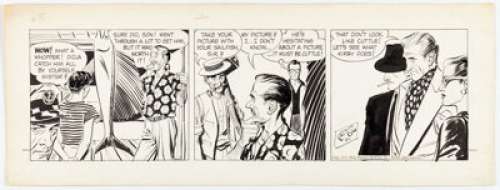 Raymond, Alex | Alex Raymond Rip Kirby Daily Comic Strip Original Art dated 2-1-51 (King Features Syndicate, 1951). ... | Heritage