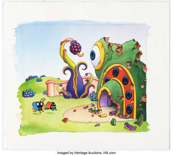 Woodring, Jim | Jim Woodring Pupshaw and Pushpaw Hardcover Story Page 17 Illustration Original Art (Presspop, 2004).... | Heritage