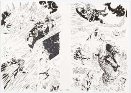 Marvel Artist - Daniel Acuña Uncanny Avengers #10 Story Pages 15-16 Original Art (Marvel, 2013)....